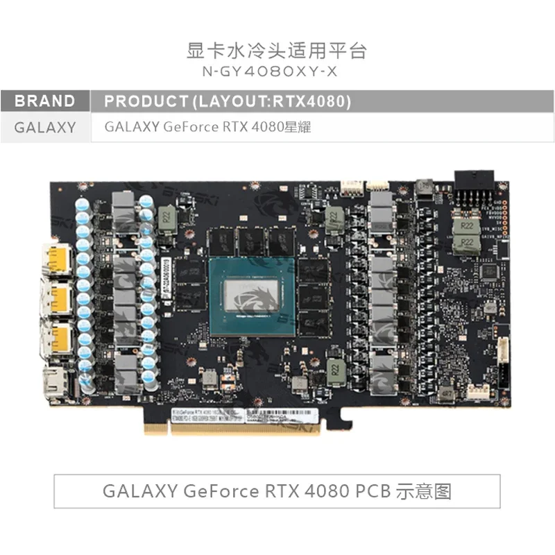 Bykski GPU-Block für GALAXY RT – Rtx 4080 Water Cooling Block Bewertung und Preis